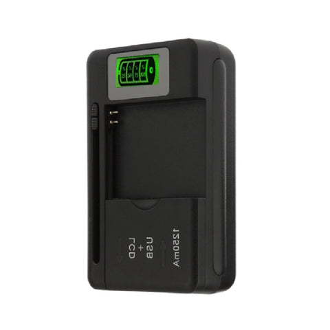SS-5 Universal Cell Phone Battery Charger With USB Output & LCD Display, US Plug, 600A/1250mA