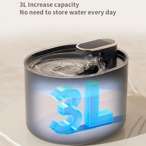 3L Electric Pet Water Dispenser Automatic Cat Water Fountain With Light, With Light Blue, With Light White