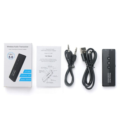 3 In 1 Bluetooth 5.0 Adapter TV Computer Wireless Audio Receiving Transmitter, ZF-360