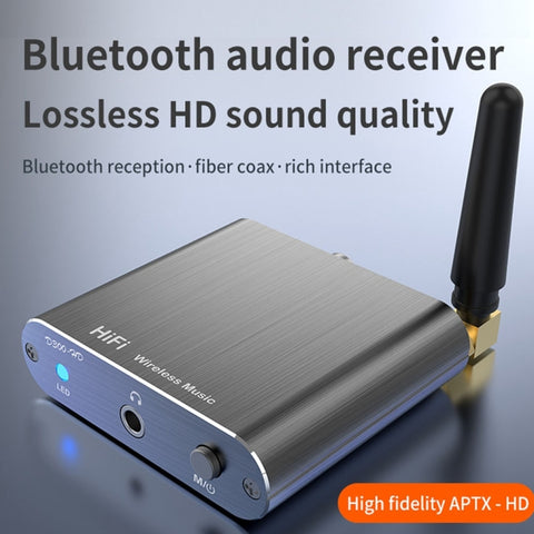 Bluetooth 5.2 Audio Receiver 3.5MM AUX Coaxial Fiber APTX HD Bluetooth Adapter, D300