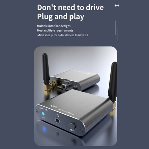Bluetooth 5.2 Audio Receiver 3.5MM AUX Coaxial Fiber APTX HD Bluetooth Adapter, D300