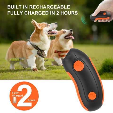 Ultrasonic Pet Trainer Handheld Sonic Dog Repeller Portable Electronic Dog Trainer, D2