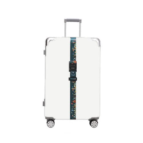 Luggage Fixed Anti-Mis-Opening Packing Strap, Honeycomb, Magic Color, Red Star, Travel Around, Smile, Rainbow, Blue Shiba Inu, Yellow Shiba Inu