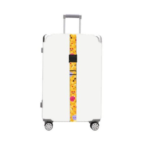 Luggage Fixed Anti-Mis-Opening Packing Strap, Honeycomb, Magic Color, Red Star, Travel Around, Smile, Rainbow, Blue Shiba Inu, Yellow Shiba Inu