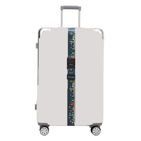 Luggage Fixed Anti-Mis-Opening Packing Strap, Honeycomb, Magic Color, Red Star, Travel Around, Smile, Rainbow, Blue Shiba Inu, Yellow Shiba Inu