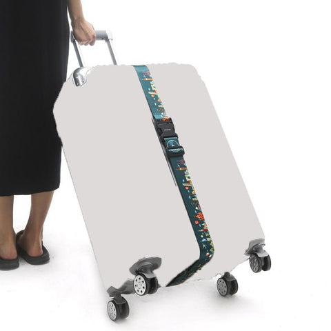 Luggage Fixed Anti-Mis-Opening Packing Strap, Honeycomb, Magic Color, Red Star, Travel Around, Smile, Rainbow, Blue Shiba Inu, Yellow Shiba Inu