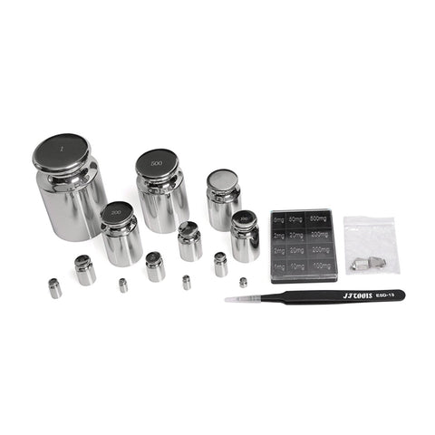 Stainless Steel Standard Weights, 25pcs/set F1 Level 1mg-1kg