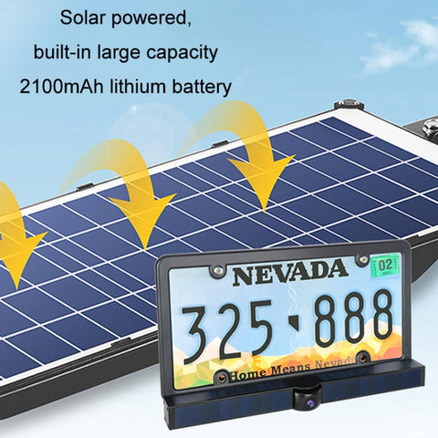 Solar HD Wireless Integrated License Plate Frame Display Camera, BC01