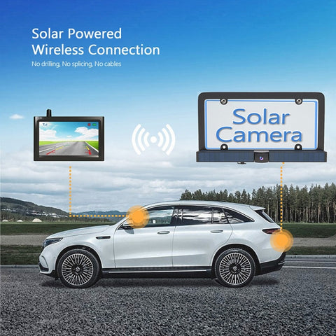 Solar HD Wireless Integrated License Plate Frame Display Camera, BC01