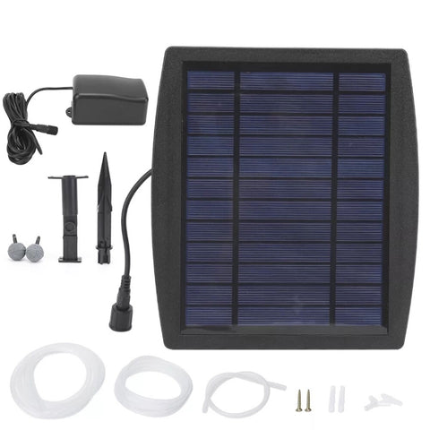 Plug-in Solar Aeration Pump Power Storage Aquarium Oxygen Pump, Solar Aeration Pump