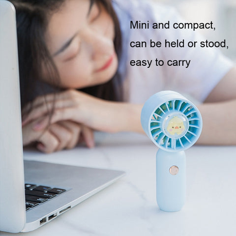 Hand Holds Small Fan Portable Mini Pocket Fan, Pink Duck, Blue Duck, Green Duck, White Duck, Pink Spray Plating Version, Blue Spray Plating Version, Green Spray Plating Version, White Spray Plating Version