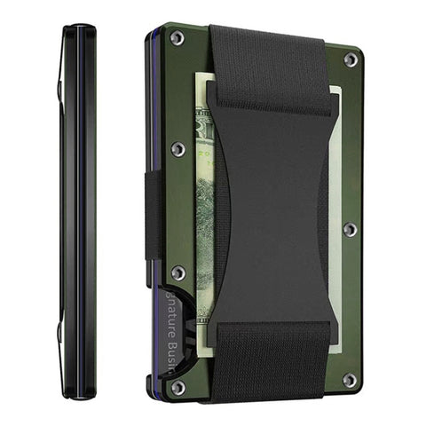 Credit Card Holder Wallets RFID Blocking Slim Metal Card Clip, Black, Grey, Royal Blue, Army Green, Dark Green, Coffee, Fluorescent Green, Carbon Fiber Pattern, Real Carbon Fiber (Light), Real Carbon Fiber (Matte), Red, Blue, Orange, Rainbow           ...