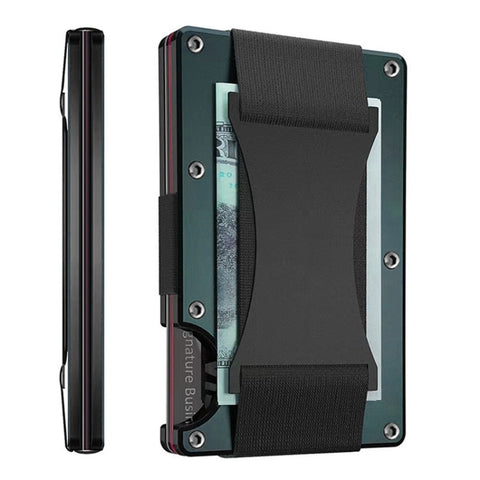 Credit Card Holder Wallets RFID Blocking Slim Metal Card Clip, Black, Grey, Royal Blue, Army Green, Dark Green, Coffee, Fluorescent Green, Carbon Fiber Pattern, Real Carbon Fiber (Light), Real Carbon Fiber (Matte), Red, Blue, Orange, Rainbow           ...