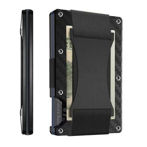 Credit Card Holder Wallets RFID Blocking Slim Metal Card Clip, Black, Grey, Royal Blue, Army Green, Dark Green, Coffee, Fluorescent Green, Carbon Fiber Pattern, Real Carbon Fiber (Light), Real Carbon Fiber (Matte), Red, Blue, Orange, Rainbow           ...