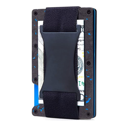 Credit Card Holder Wallets RFID Blocking Slim Metal Card Clip, Black, Grey, Royal Blue, Army Green, Dark Green, Coffee, Fluorescent Green, Carbon Fiber Pattern, Real Carbon Fiber (Light), Real Carbon Fiber (Matte), Red, Blue, Orange, Rainbow           ...