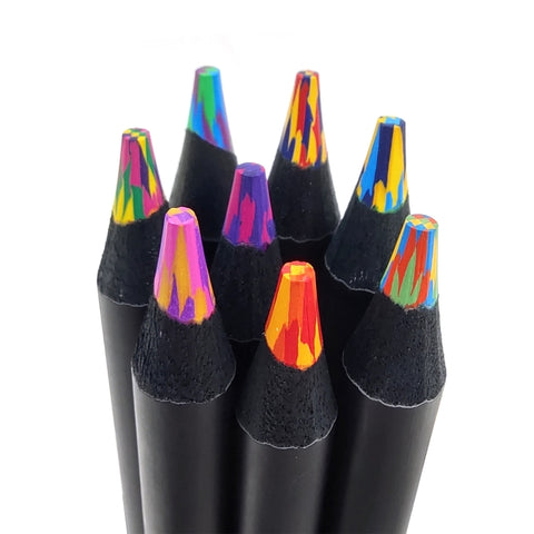 8 In 1 Rainbow Pencils Set Wooden Colored Pencil for Kids Adults Art Drawing, 8 In 1