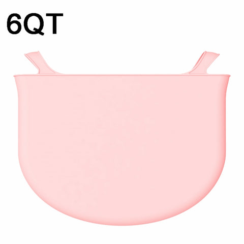 6QT Silicone Slow Cooke Liners Reusable Leakproof Crock Pot Liners, Gray, Black, Pink, Yellow