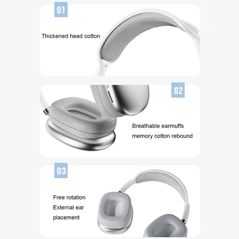 Wireless Bluetooth Headphones Noise Reduction Stereo Gaming Headset