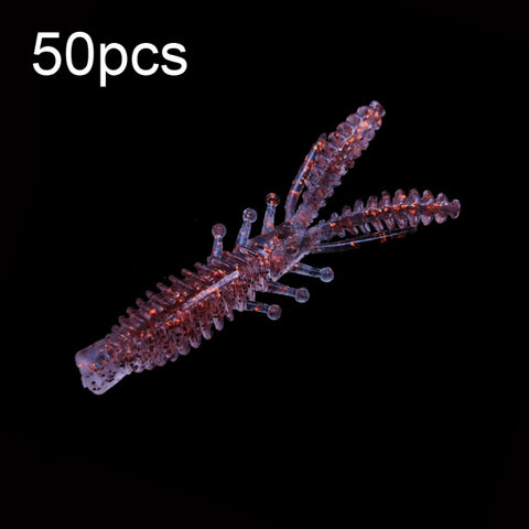 Reverse Threaded Floating Inverted Shrimp Bait, 50pcs Small, 50pcs Large