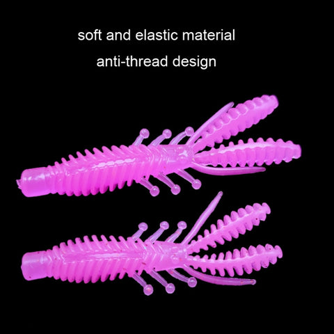 Reverse Threaded Floating Inverted Shrimp Bait, 50pcs Small, 50pcs Large