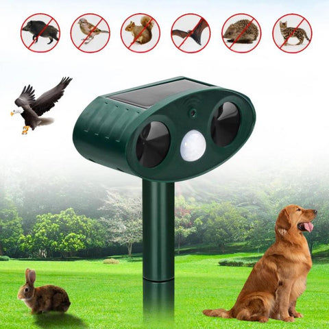 Outdoor Solar-Powered Ultrasonic Animal Repellent, 708, 708B