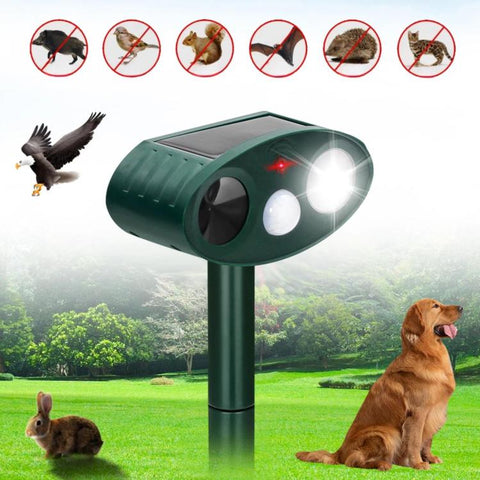 Outdoor Solar-Powered Ultrasonic Animal Repellent, 708, 708B