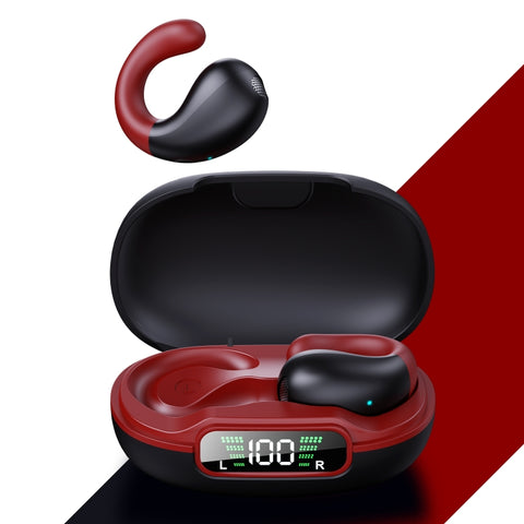 Clip-on Wireless Bluetooth Earphone With Digital Charging Compartment