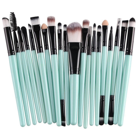 20pcs/set Wooden Handle Makeup Brush Set Beauty Tool Brushes, Coffee, Gold+Black, Black+White, Full Black, Black+Coffee, Brown+White, Gold+Pink, Brown+Green, Brown+Pink, Brown+Black, Gold+White, Gold+Green, Black+Green, Black+Pink, Brown+Purple        ...