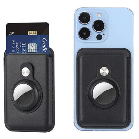 For AirTag 2nd Gen / AirTag 1st Gen Positioner Fiber Card Clip Anti-Theft Card Tracker Protection Cover, Magnetic, Paste