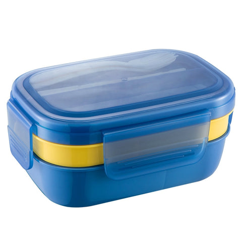 1900ML Large Capacity Microwave Children Sealed Compartment Lunch Box, Light Blue, Pink, Light Green, Blue, Green