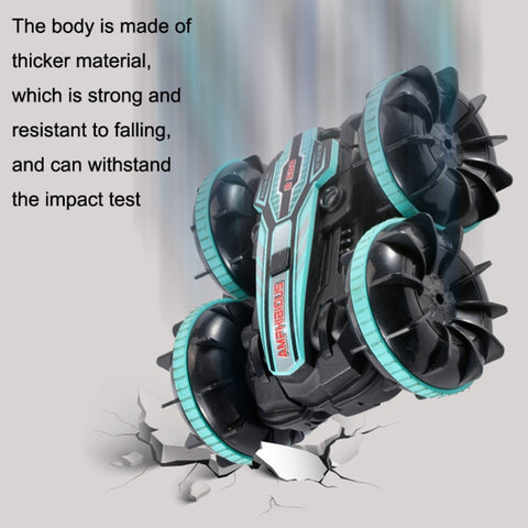 2.4G Amphibious Stunt Remote Control Car Double-sided Rolling Driving Children Electric Toys, Red, Green