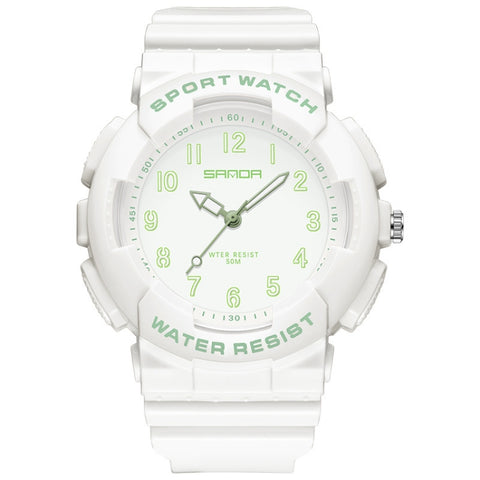 SANDA Small Fresh Digital All-match Waterproof Luminous Student Watch