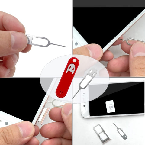 Eject Sim Card Tray Open Pins Needle Keychain Tool With Silicone Case
