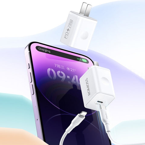 ROMOSS PD20W Fast Charger For Apple/Huawei And Xiaomi, CN Plug, Single-port, Double-port, For Apple PD Charging Cable