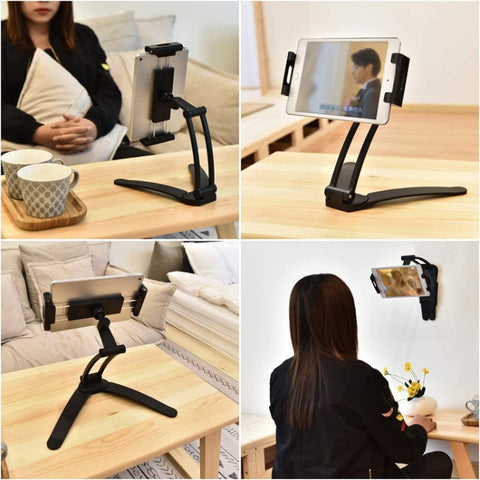 2 In 1 Aluminum Alloy Tablet PC Holder Wall Mount Mobile Phone Holder
