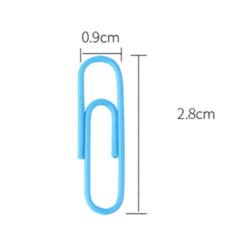 Deli 0024 100 pcs/box 2.8cm File Classification and Storage Color Paper Clips, 100pcs Paper Clips