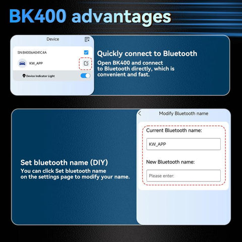KONNWEI 360V Car Battery Monitor Diagnostic Tool, BK400