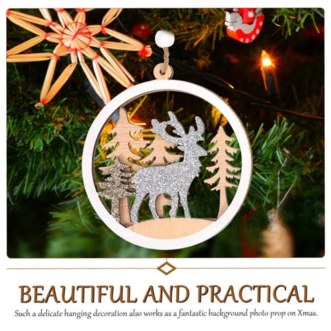 Christmas Party Decoration Wooden Pendants