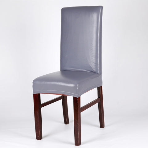 Household Elastic Siamese Chair Cover Waterproof PU Leather Hotel Seat Stool Sleeves