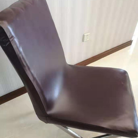 Household Elastic Siamese Chair Cover Waterproof PU Leather Hotel Seat Stool Sleeves