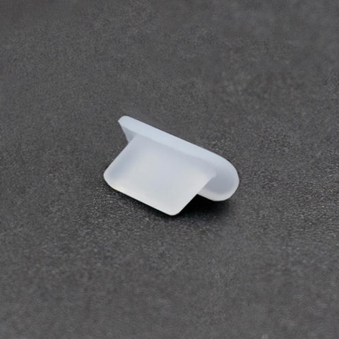 8 Pin Phone Dust Plug Silicone Charging Port Plug, 8 Pin (Black), 8 Pin (Transparent)