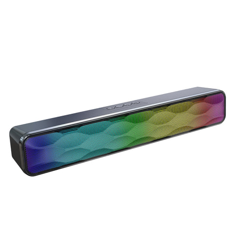 RGB Colorful Lighting Effect Desktop Long USB Wireless Bluetooth Speaker, Q6