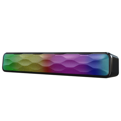 RGB Colorful Lighting Effect Desktop Long USB Wireless Bluetooth Speaker, Q6