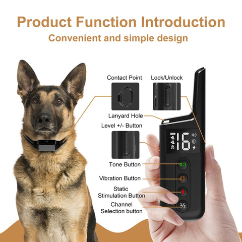 Pet Wrap-around Electric Shock Column Powerful Electronic Training Collar, Receiver + Remote, Only Receiver