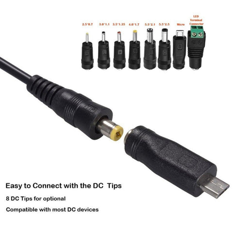 30W USB Interface Adjustable Power Adapter With Power Monitoring LED Light, US Plug, EU Plug, UK Plug, AU Plug