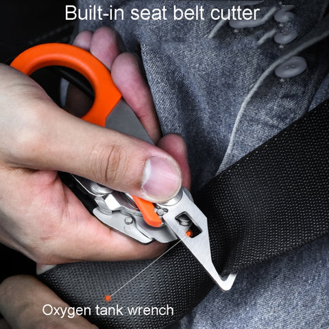 Multifunctional Outdoor First Aid Equipment Foldable Gadget Scissors