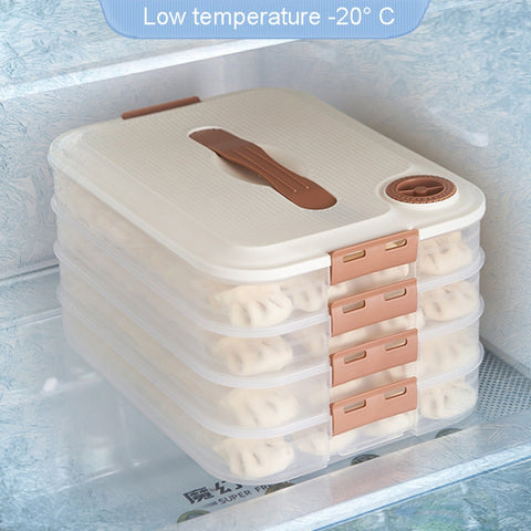 Dumpling Storage Box Food Grade Home Dumpling Frozen Fresh Case, 2 Layer With Cover, 3 Layer With Cover, 4 Layer With Cover
