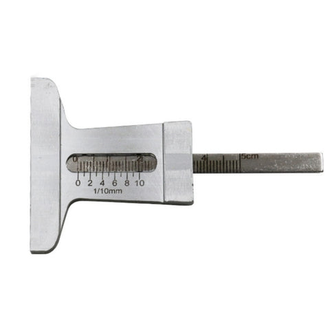 Stainless Steel Tire Tread Vernier Depth Gauge, 0-30mm, 0-50mm, 0-60mm