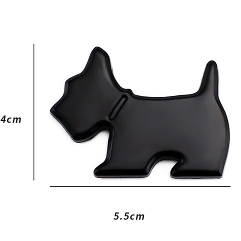 Cute Pet Dog Car Decal Puppy Metal Vehicle Emblem Decorative Stickers