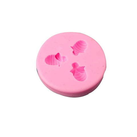 Little Bee Silicone Mold Fondant Chocolate Cake Mold, Mk-3171 Pink, Mk-3171 Light Gray, Mk-3172 Pink, Mk-3172 Light Gray